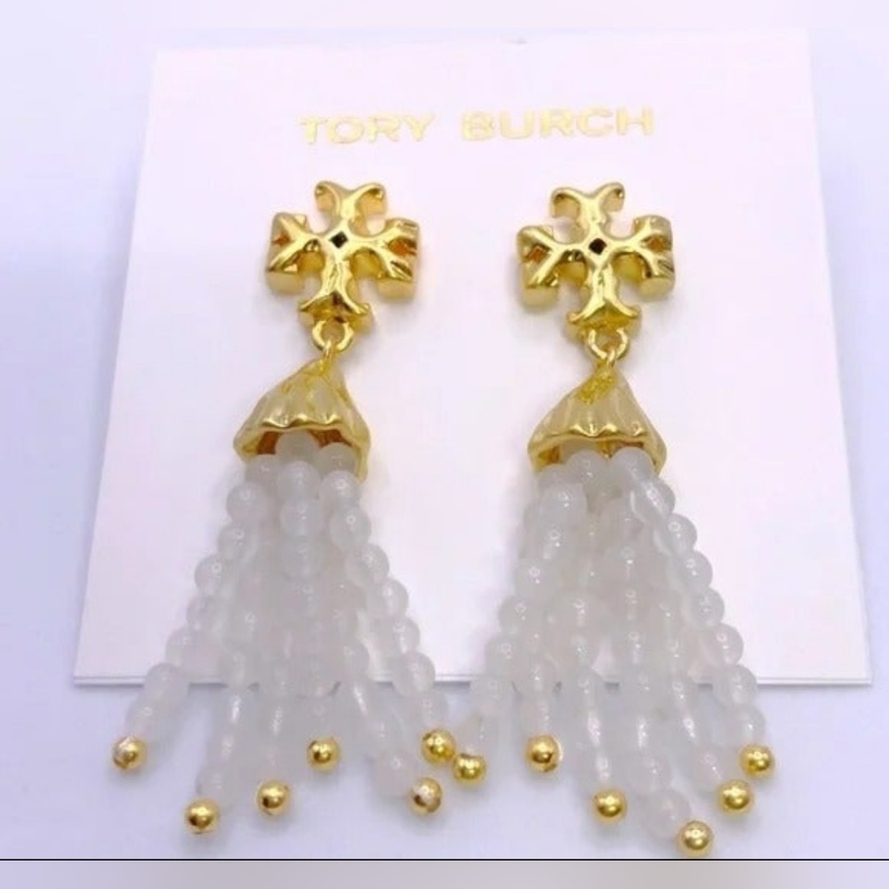 Tassell earrings by Tory Burch